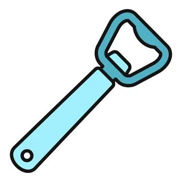Blue bottle opener simple kitchen bar tool イラスト素材