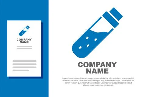 Blue Bottle with potion icon isolated on white background. Flask with magic Illustrazione stock