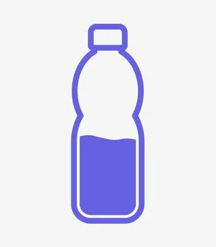 Blue bottle vector icon in flat design style Stock Illustration