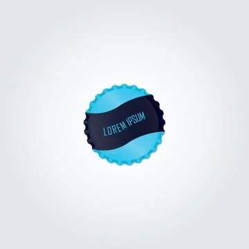Blue bottlecap vector design Stock Illustration