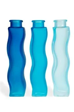 Blue bottles Stock Photos