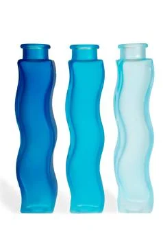 Blue bottles Foto stock
