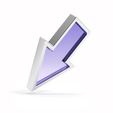 Blue bottom arrow Illustrazione stock