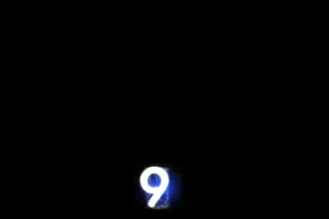 Blue bottom numbers - digital animation Stock Footage 132349