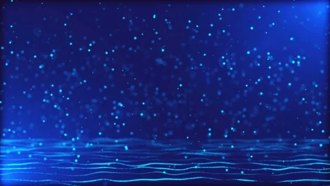 Blue Bouncing Particles Stock Footage