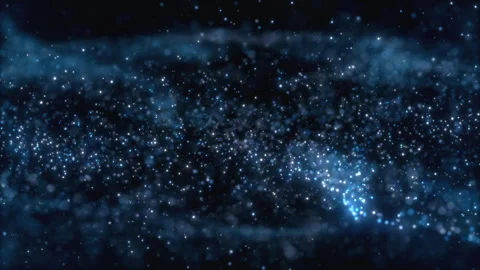 Blue Bounsing Particles Stock Footage 260047880