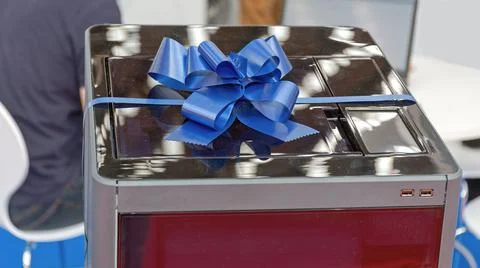 Blue Bow Device Stock Photos