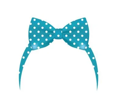 Blue bow headband Stock Illustration