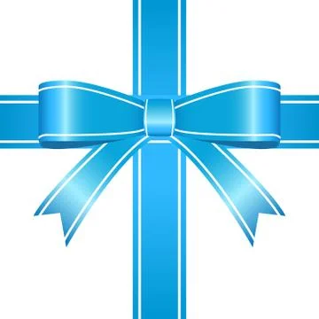 Blue Bow Stock Illustration