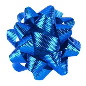 Blue bow isolated Stock Photos