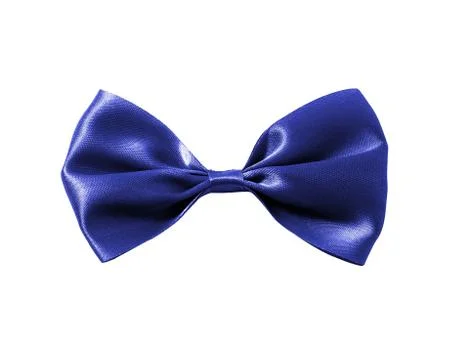 Blue bow isolated on white background Stock Photos