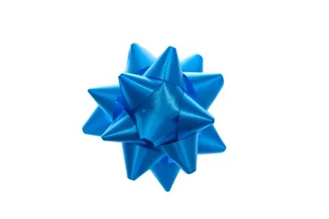 Blue bow. Stock Photos