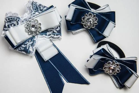 Blue bow Stock Photos