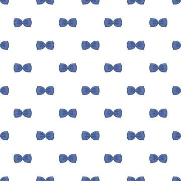 Blue bow tie seamless pattern for formal elegance Stock Illustration