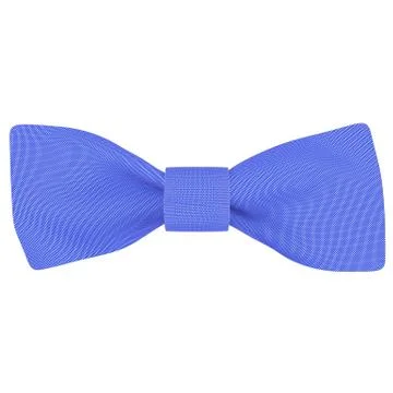 Blue bow on a white background Stock Illustration