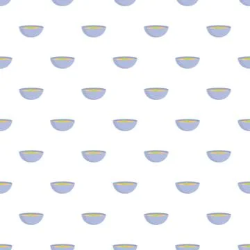Blue bowl pattern repeat illustration seamless background design Stock Illustration