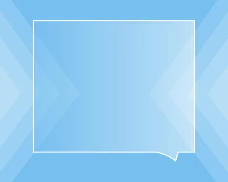 Blue box for any text with box and arrow. empty dialog window. Web banner Stock Illustration