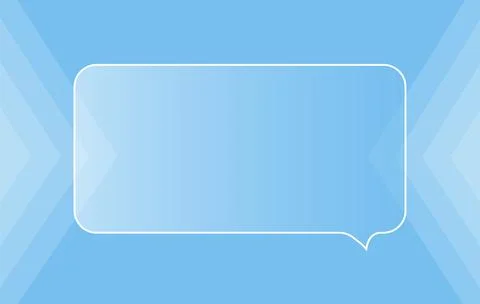 Blue box for any text with box and arrow. empty dialog window. Web banner Stock Illustration