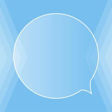 Blue box for any text with box and arrow. empty dialog window. Web banner Stock Illustration
