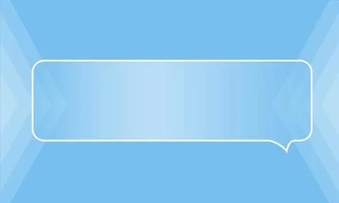 Blue box for any text with box and arrow. empty dialog window. Web banner Stock Illustration