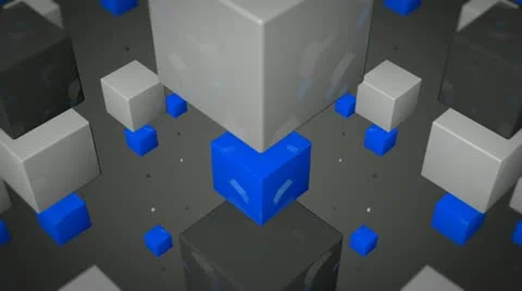 Blue box array Stock Footage 22262309