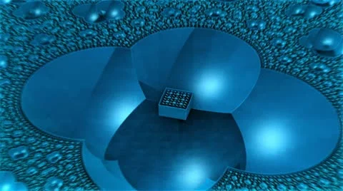 Blue box complex structures m1037 Stock Footage 10712841