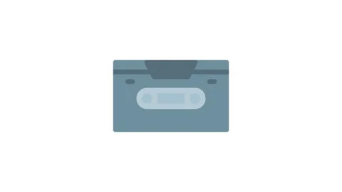 A blue box featuring a prominent white button on its surface. Stock Footage 333233182