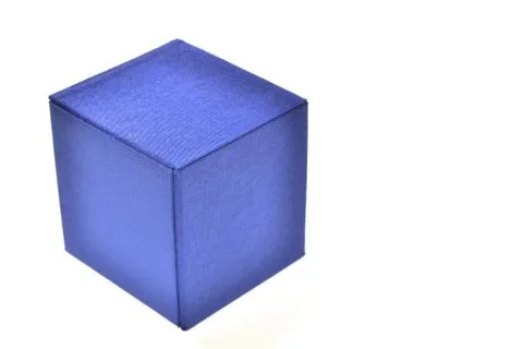 Blue box isolated Stock Photos