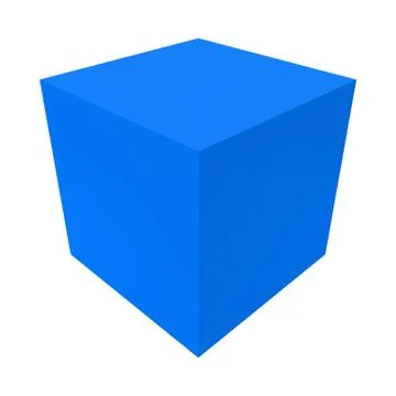 Blue box isolated on white Stock Illustration