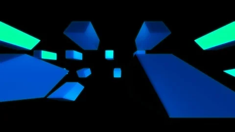 Blue box rotation Stock Footage 99723988