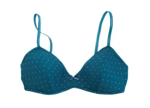 Blue bra, isolate Stock Photos