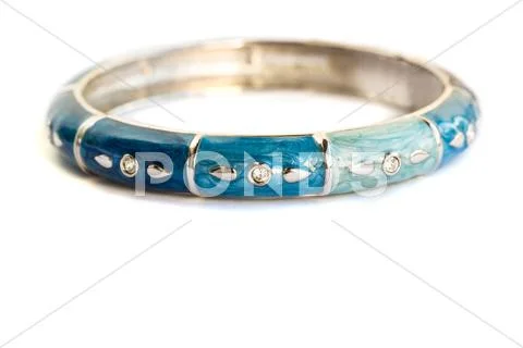 Blue bracelet Stock Photos
