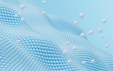 Blue braided fabric background, 3d rendering. Stock Illustration