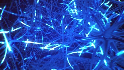 Blue Brain Artificial Intelligence Neural Network Stock Footage 146199210
