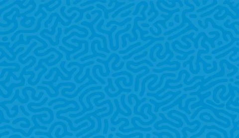 Blue brain coral pattern background featuring organic labyrinth curves and Stock Illustration