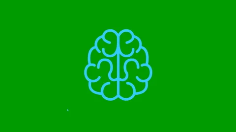 Blue brain green Stock Footage 181892218