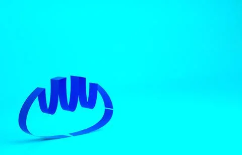 Blue Bread loaf icon isolated on blue background. Minimalism concept. 3d illu Stock Illustration