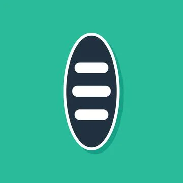 Blue Bread loaf icon isolated on green background. Vector Illustrazione stock