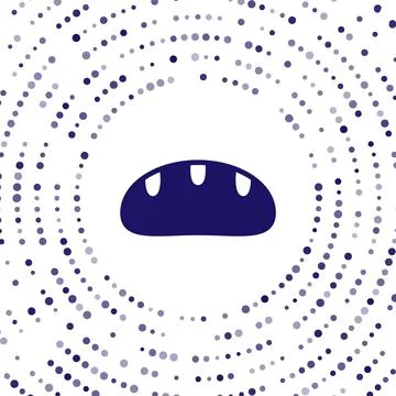 Blue Bread loaf icon isolated on white background. Abstract circle random dot Stock Illustration