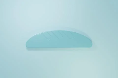 Blue Bread loaf icon isolated on blue background. Minimalism concept. 3D re.. Stock Illustration