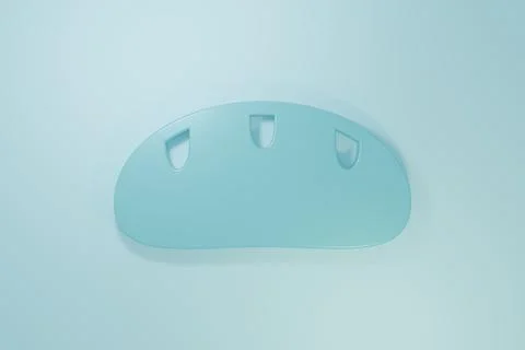 Blue Bread loaf icon isolated on blue background. Minimalism concept. 3D re.. Stock Illustration