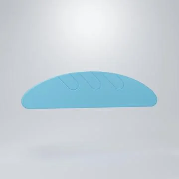 Blue Bread loaf icon isolated on grey background. Minimalism concept. 3D re.. Stock Illustration