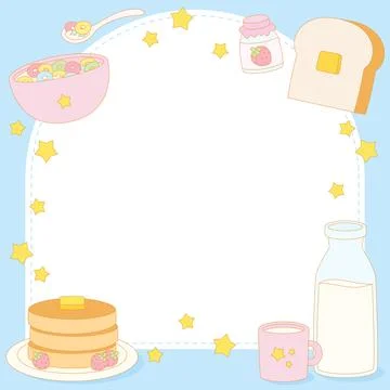 Blue breakfast party 1 Stock Illustration