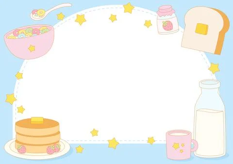 Blue breakfast party 2 Stock Illustration