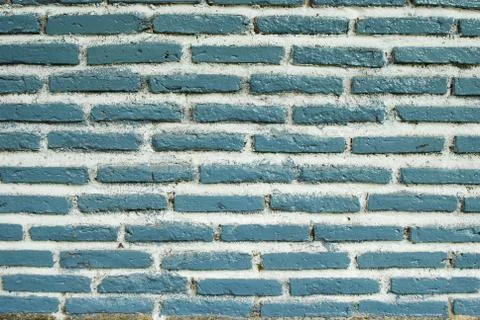 Blue brick background Stock Photos