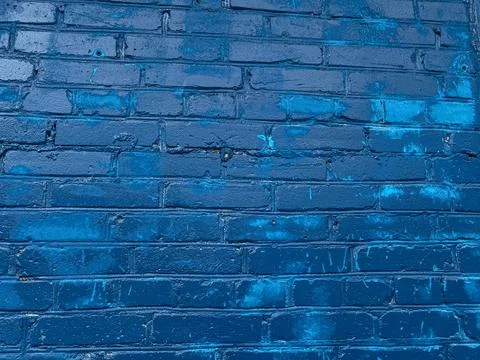 Blue brick wall background , blue brick texture Stock Photos