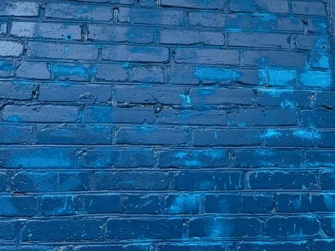 Blue brick wall background , blue brick texture Stock Photos