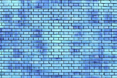 Blue brick wall background Stock Illustration
