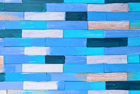 Blue brick wall background Stockfoto's