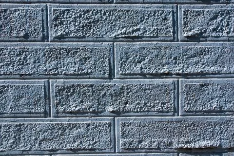 Blue Brick Wall Background Stock Photos